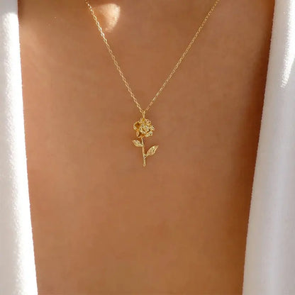 Fashion Alloy Flower Necklace For Minority Women Advibe Studio