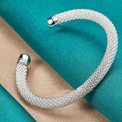 Silver Woven Mesh Bracelet Ornaments Advibe Studio