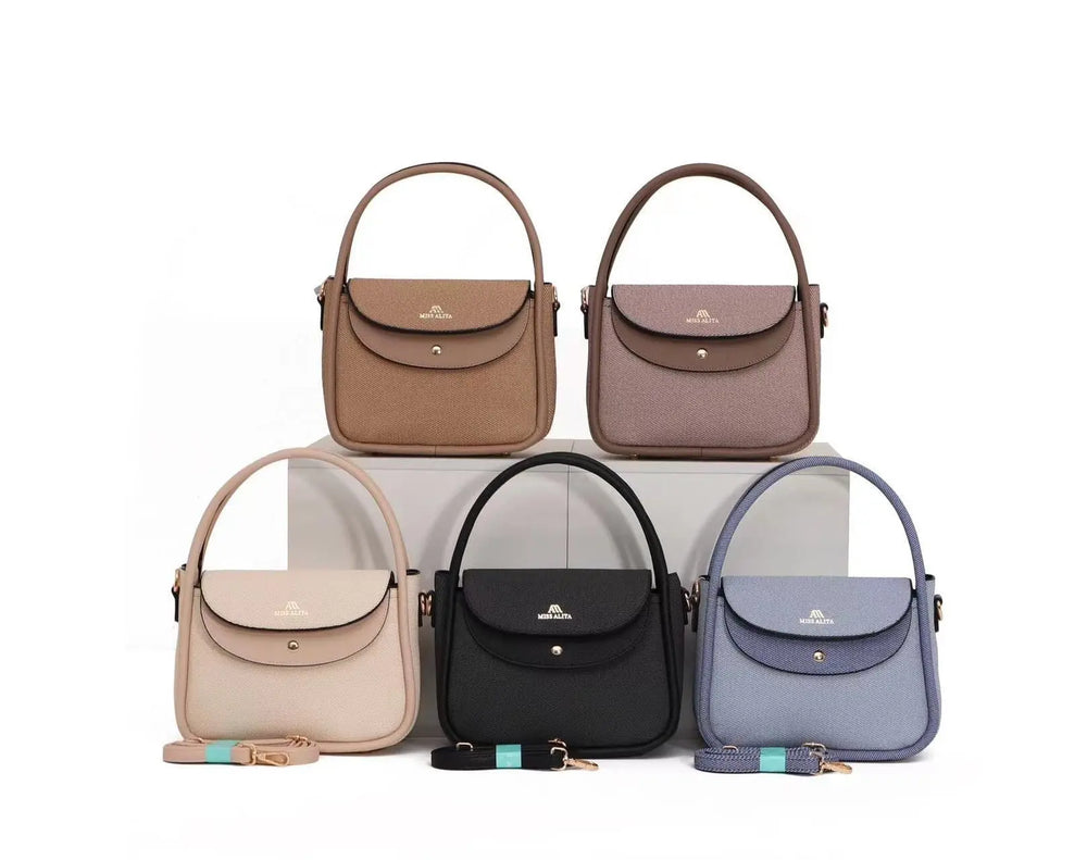 Solid Small Leather Satchel Bag Advibe Studio