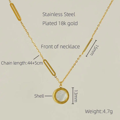 Stainless Steel 18K Asymmetric Letter Necklace Advibe Studio