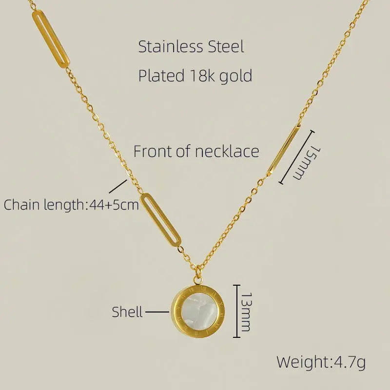 Stainless Steel 18K Asymmetric Letter Necklace Advibe Studio