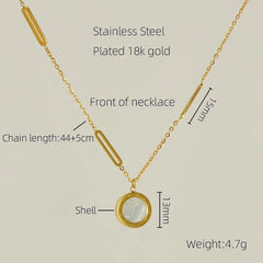 Stainless Steel 18K Asymmetric Letter Necklace Advibe Studio