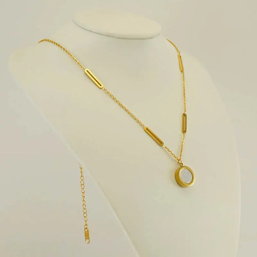 Stainless Steel 18K Asymmetric Letter Necklace Advibe Studio