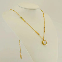 Stainless Steel 18K Asymmetric Letter Necklace Advibe Studio