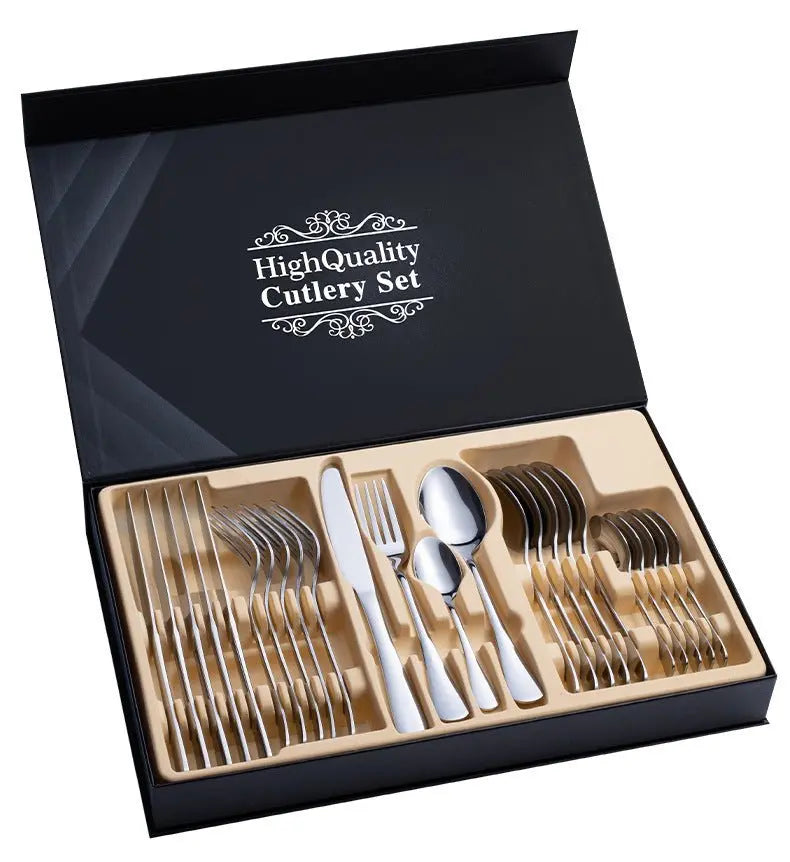 Stainless Steel Cutlery Set 24-Piece Gift Cutlery Steak Cutlery Gift Box Advibe Studio