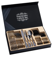 Stainless Steel Cutlery Set 24-Piece Gift Cutlery Steak Cutlery Gift Box Advibe Studio