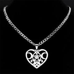 Stainless Steel Triple Moon Five-pointed Star Pendant Ornaments Advibe Studio