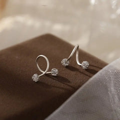 Sterling Silver Spring Screw Design Sense Niche Unique High Fashion Earrings For Women Advibe Studio