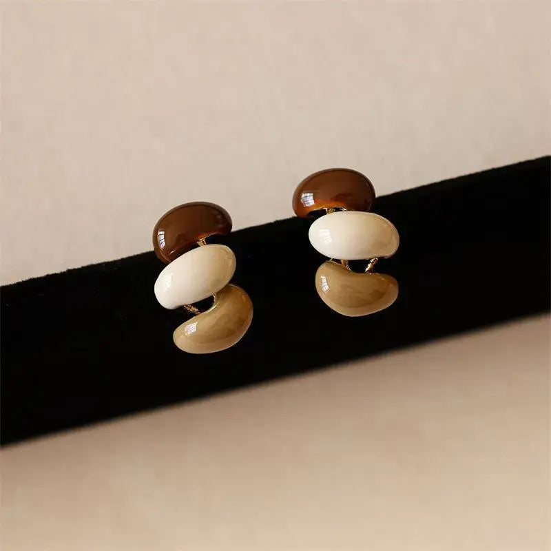 Stud Earrings Women's Design Sense Niche Drip Glazed Advibe Studio