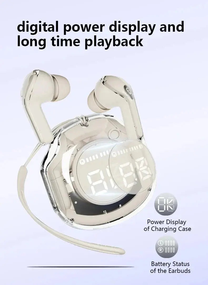 T8 Crystal Wireless Earphones - Transparent (Air 39) Advibe Studio