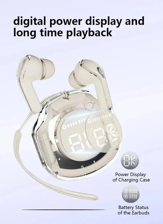 T8 Crystal Wireless Earphones - Transparent (Air 39) Advibe Studio