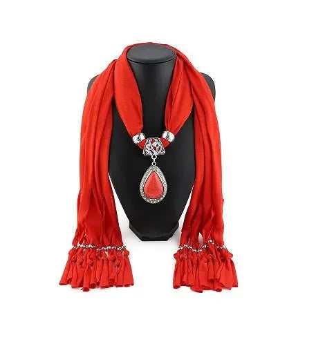 Women Scarf with Necklace Jewellery Advibe Studio