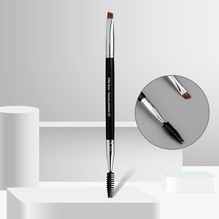 Makeup double head eyebrow brush