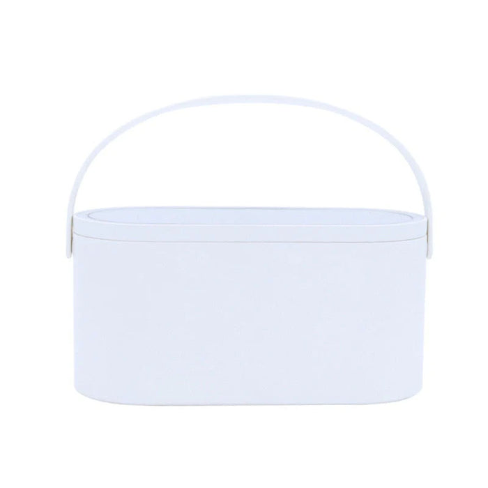 Cosmetic Organizer Box With LED Lighted Mirror